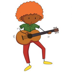 boy playing guitar
