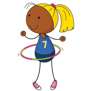 Girl using hula hoop Girl using hula hoop
