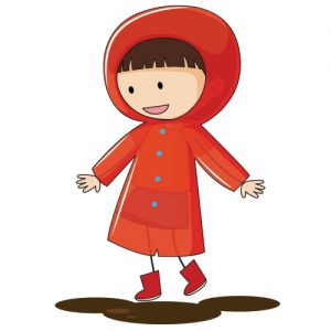 Kid in raincoat